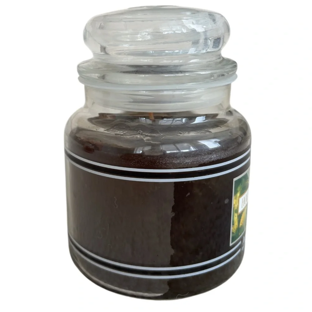 Yankee Candle Jar Holiday Bayberry Rare Vintage Black Band Dark Green 14.5 Oz